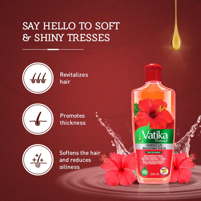 Vatika Naturals Multivitamin Hair Oil length nourishment visible along hair shaft.