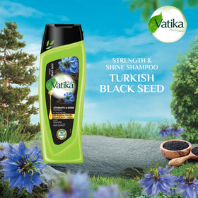 Vatika Naturals Turkish Black Seed extract visual emphasizing natural power for resilient hair