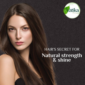 Vatika Naturals shampoo lather close-up highlighting rich cleansing for dull, lifeless hair