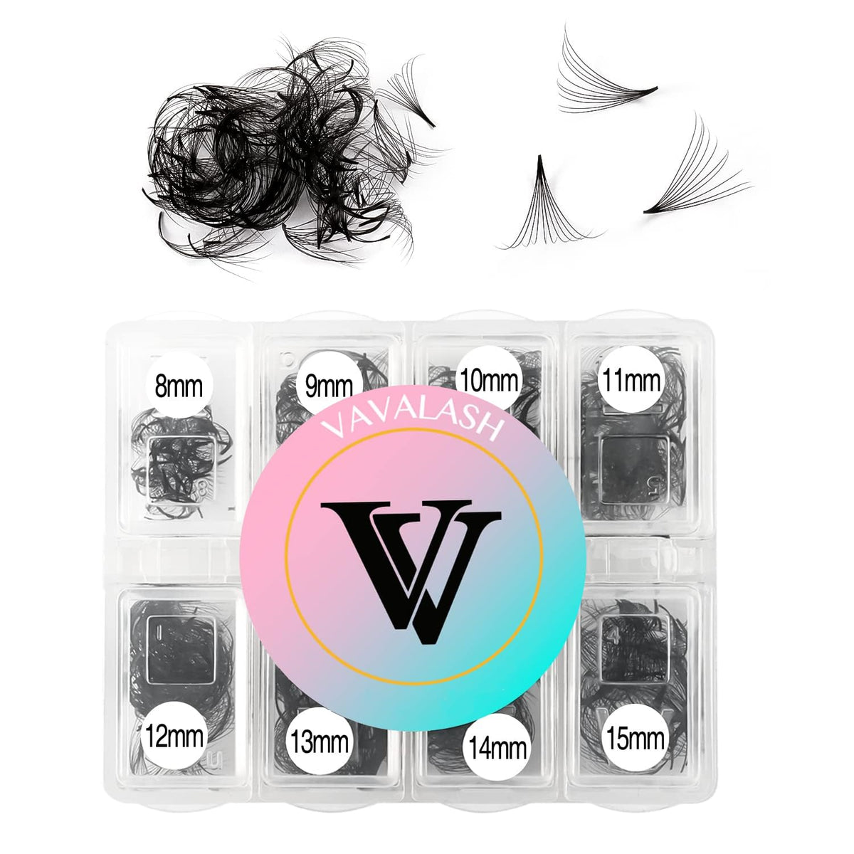 VAVALASH 600 fans premade box close-up showing compact packaging for efficient kits.