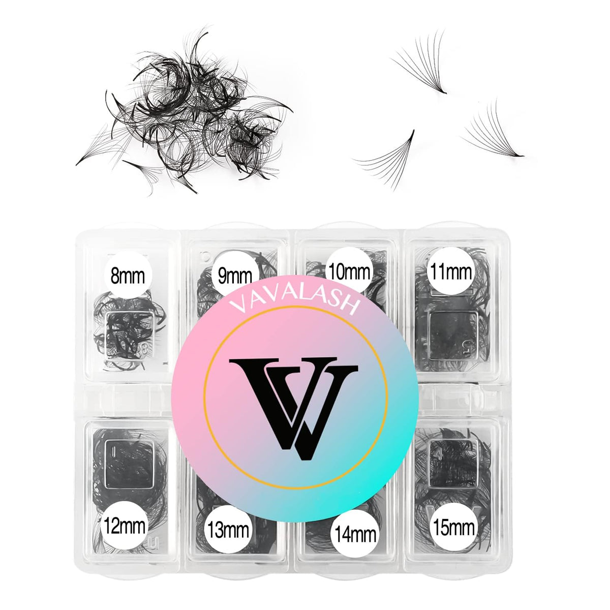 VAVALASH 600 premade loose fans box for efficient lash application.