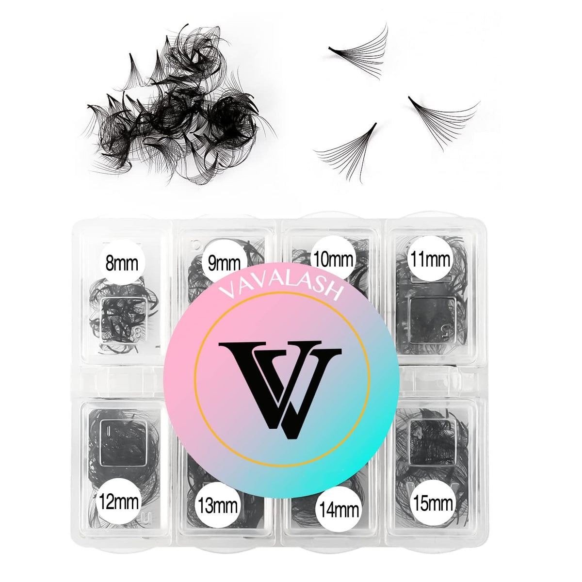 VAVALASH 600 Premade lash fans box showing organized packaging for efficient lash work