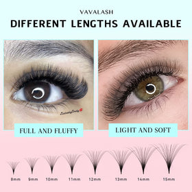 VAVALASH thin base facilitates seamless lash extension adhesion.