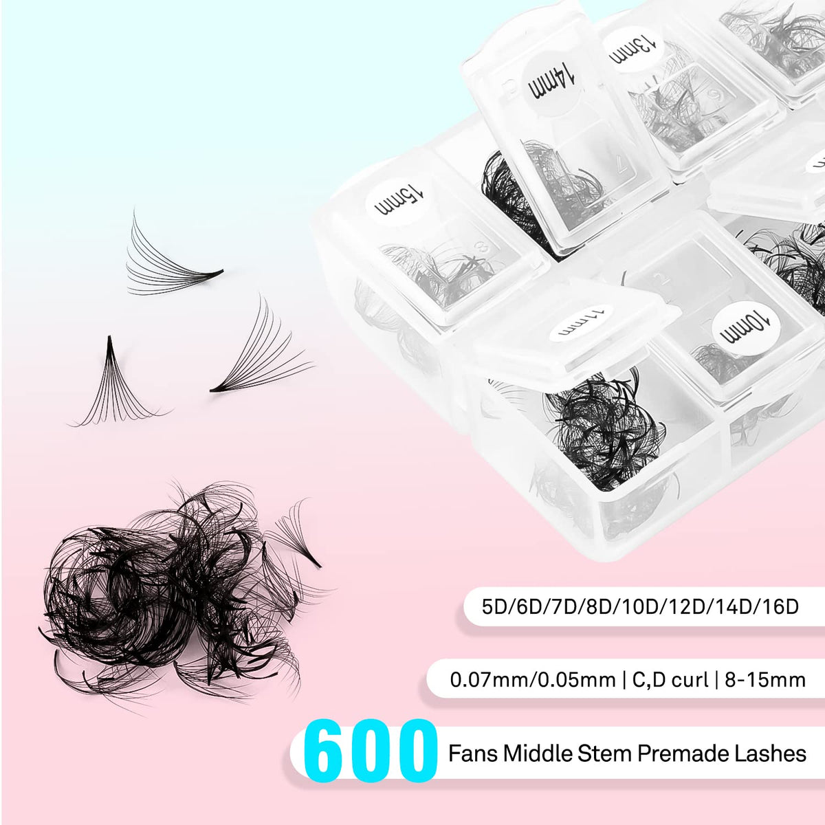 VAVALASH thin base volume fans enable seamless lash extensions