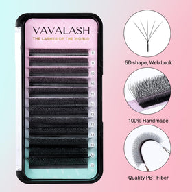 VAVALASH W-shaped 5D premade fans enable easy fanning and fast lash sets