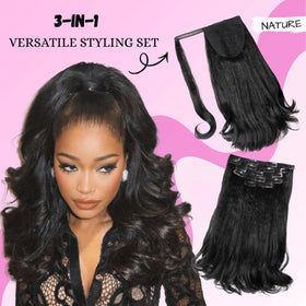 VAVANGA clip-in five wefts for instant volume and length