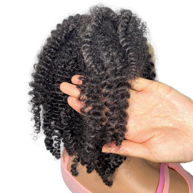 VAVANGA natural black ponytail extension matches dark hair tones