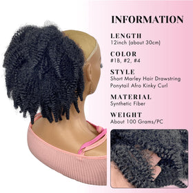 VAVANGA 12inch ponytail blends with hair for natural, breathable fullness.