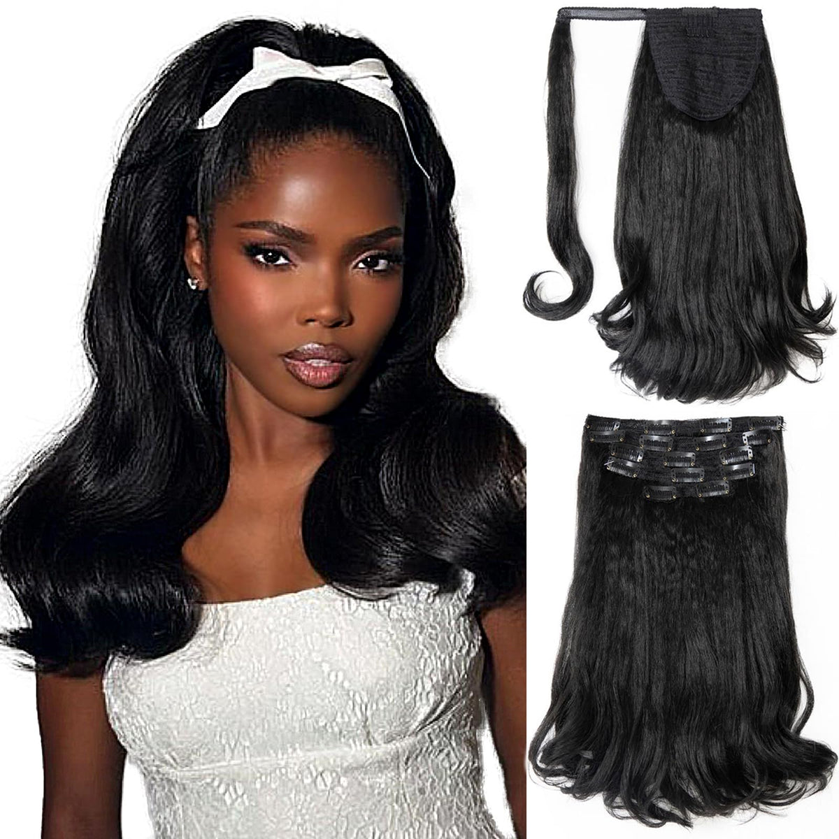 VAVANGA wrap ponytail 16-inch for voluminous, natural-looking length