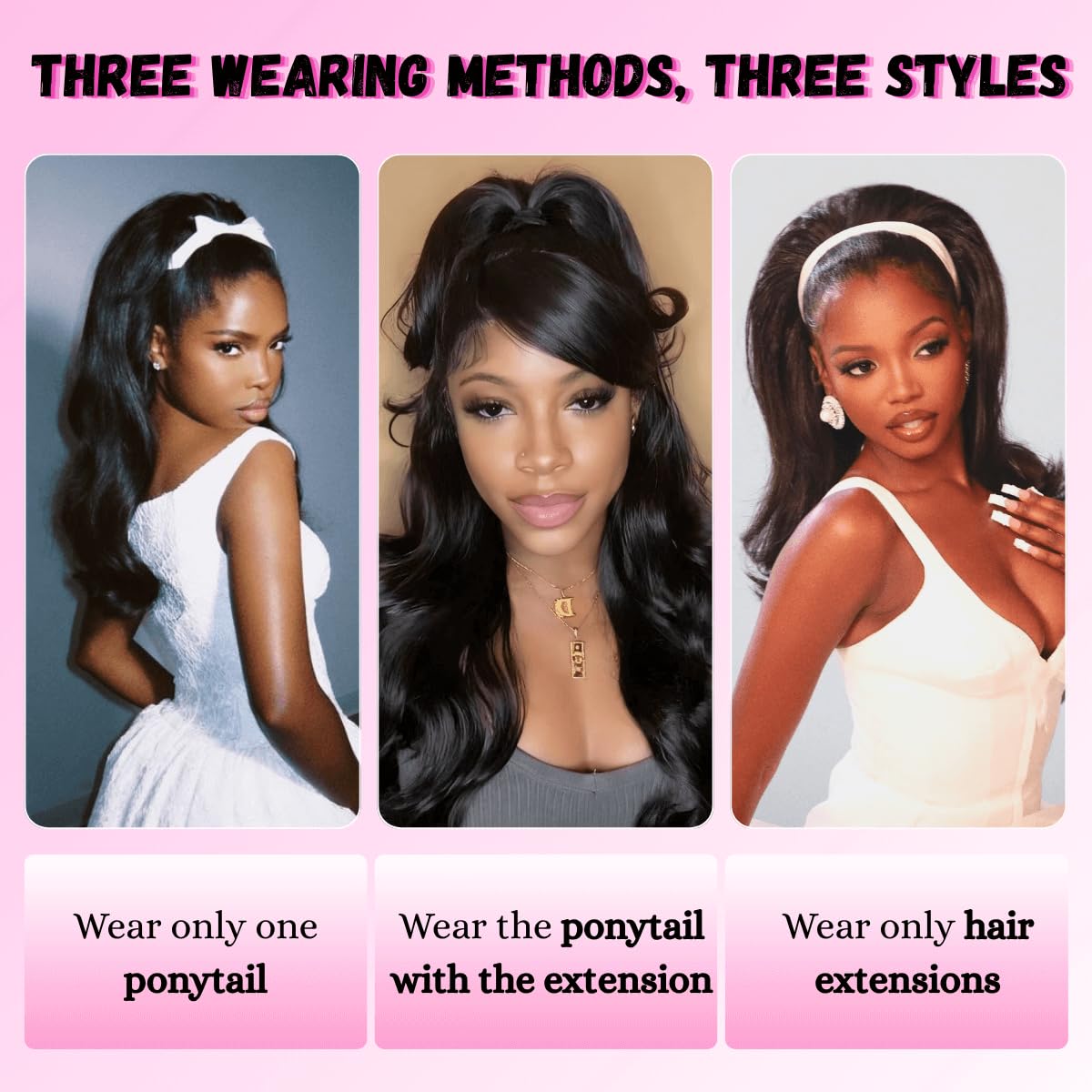 VAVANGA yaki texture hairpiece for low-heat styling