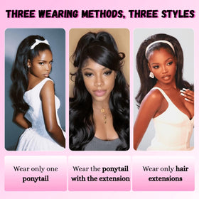 VAVANGA yaki texture hairpiece for low-heat styling