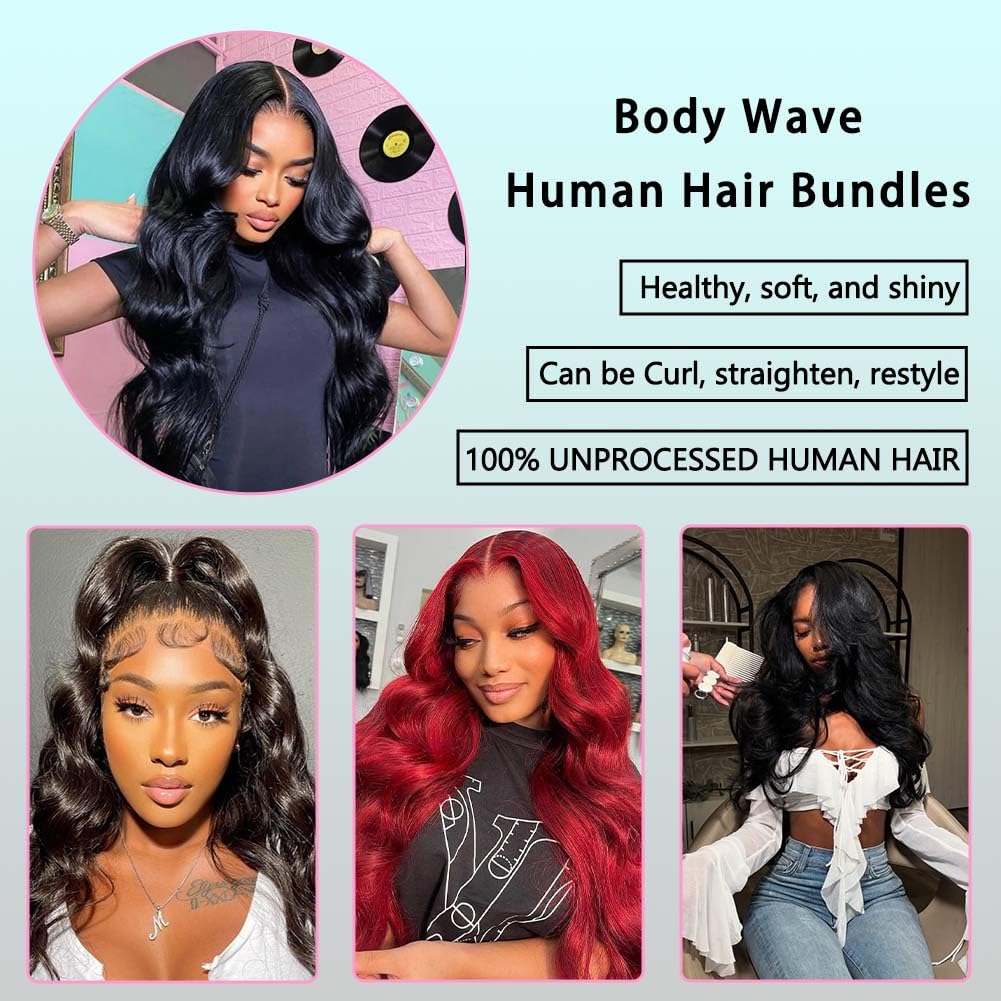 VBOKYD Body Wave Bundles with tangle-free design for easy maintenance