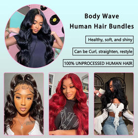 VBOKYD Body Wave Bundles with tangle-free design for easy maintenance