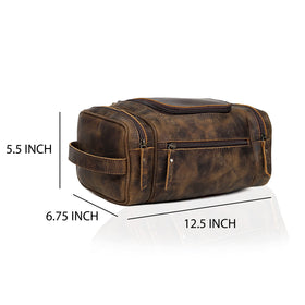 VC Vintage Couture leather toiletry bag travel companion that ages gracefully with use.