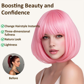 VCAY 12-inch pink side-angle view highlighting shoulder-free length.