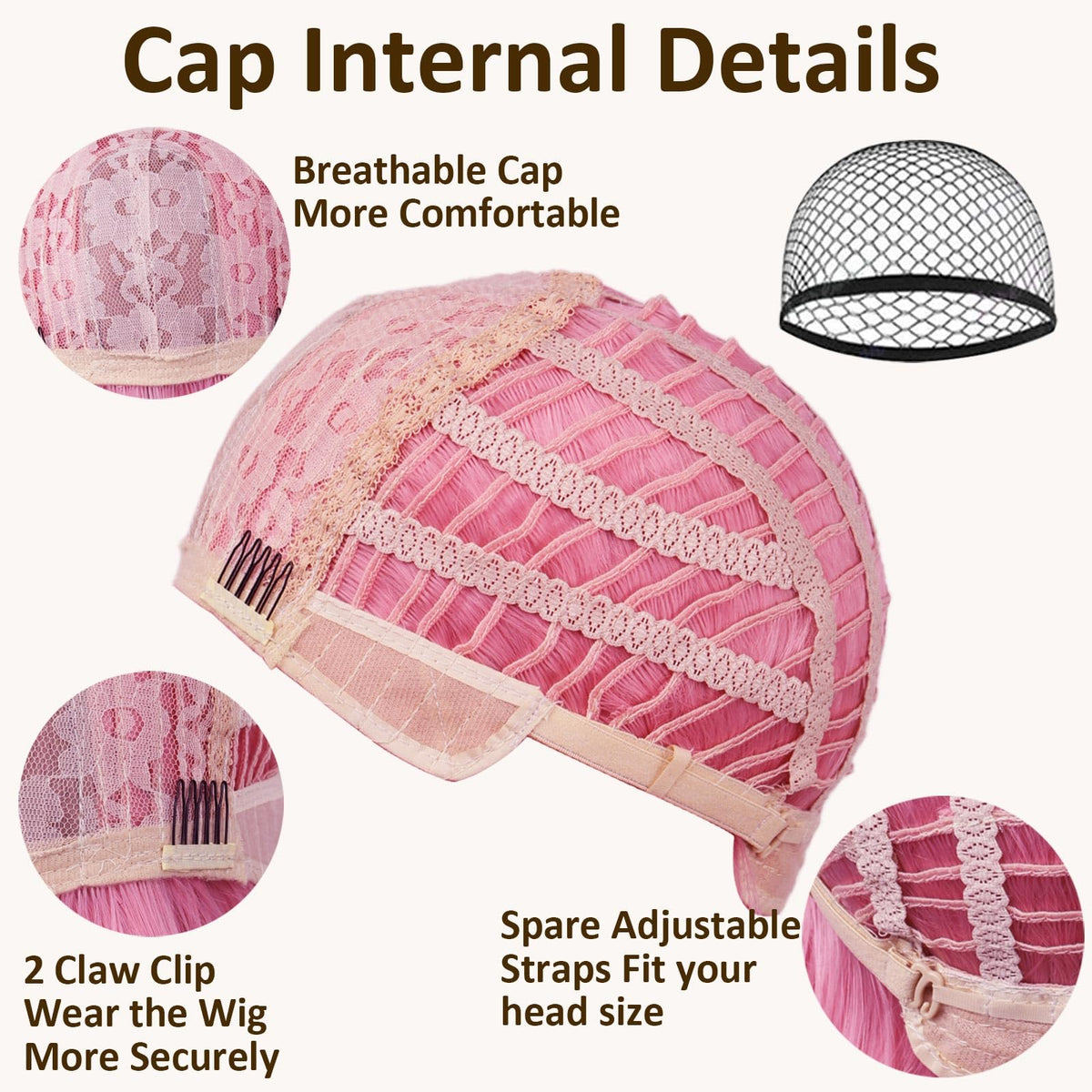 VCAY heat-resistant synthetic fiber offers styling versatility with heat tools.