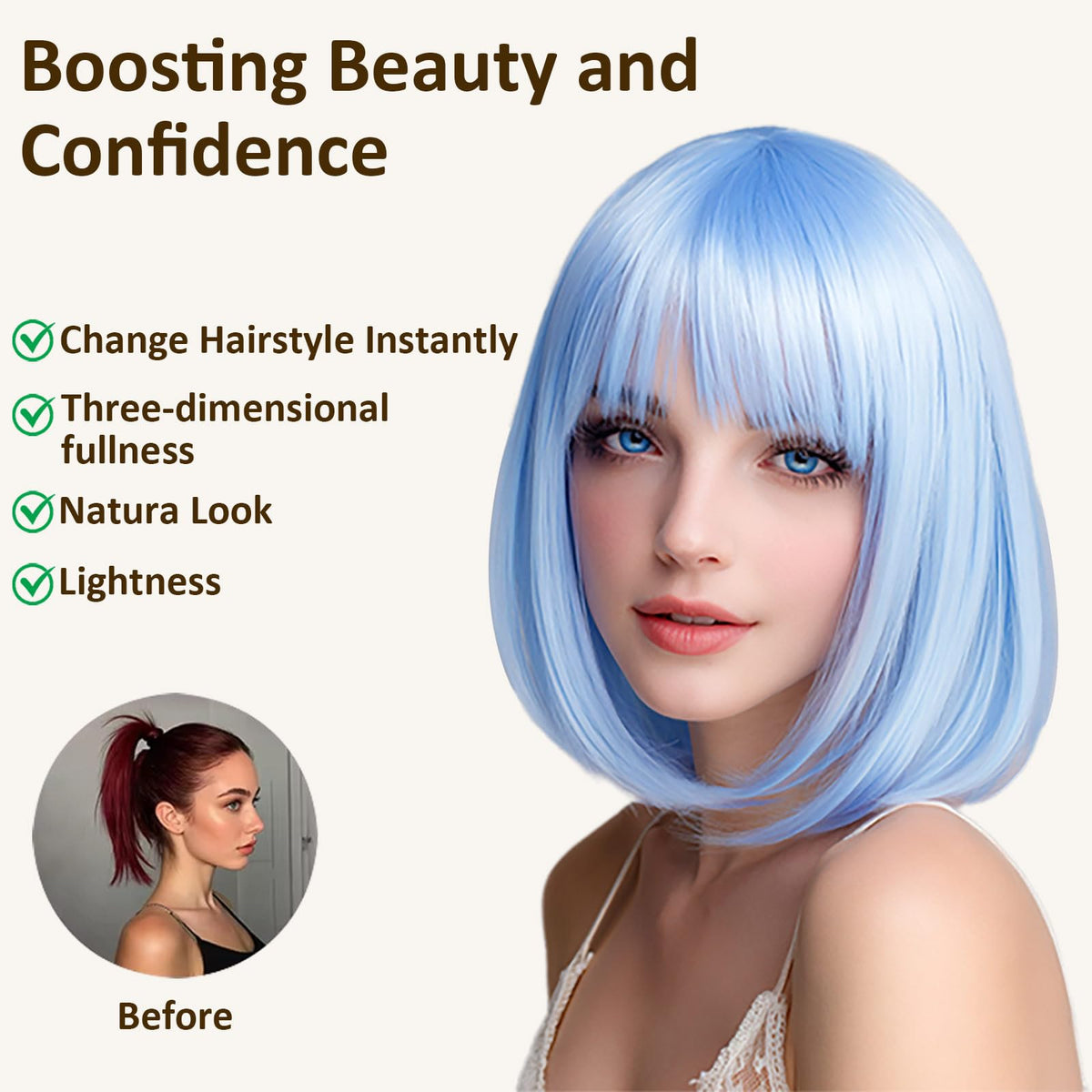 VCAY cosplay and festival wig instantly elevates outfits with bold color.