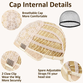 VCAY lightweight wig with breathable cap for long wear