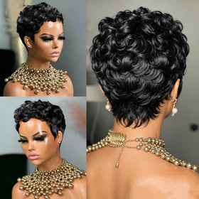 VCK Short Wigs Pixie Various Scenarios showcases party, date, and daily wear.