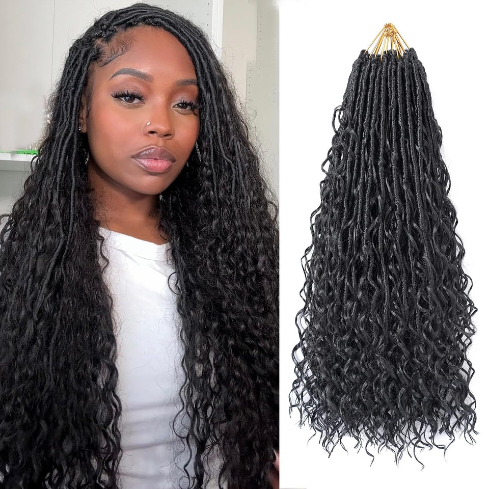 VCRPWLAO 9-pack Boho Faux Locs 18in package ready for quick DIY styling.