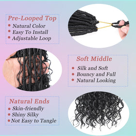 Pre-looped crochet hair demonstrates fast, easy installation with VCRPWLAO locs.