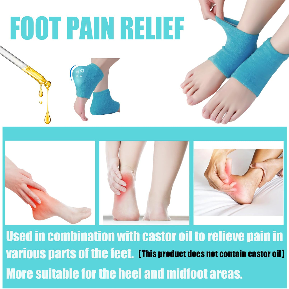 VDFZHL moisturizing heel socks for dry cracked feet