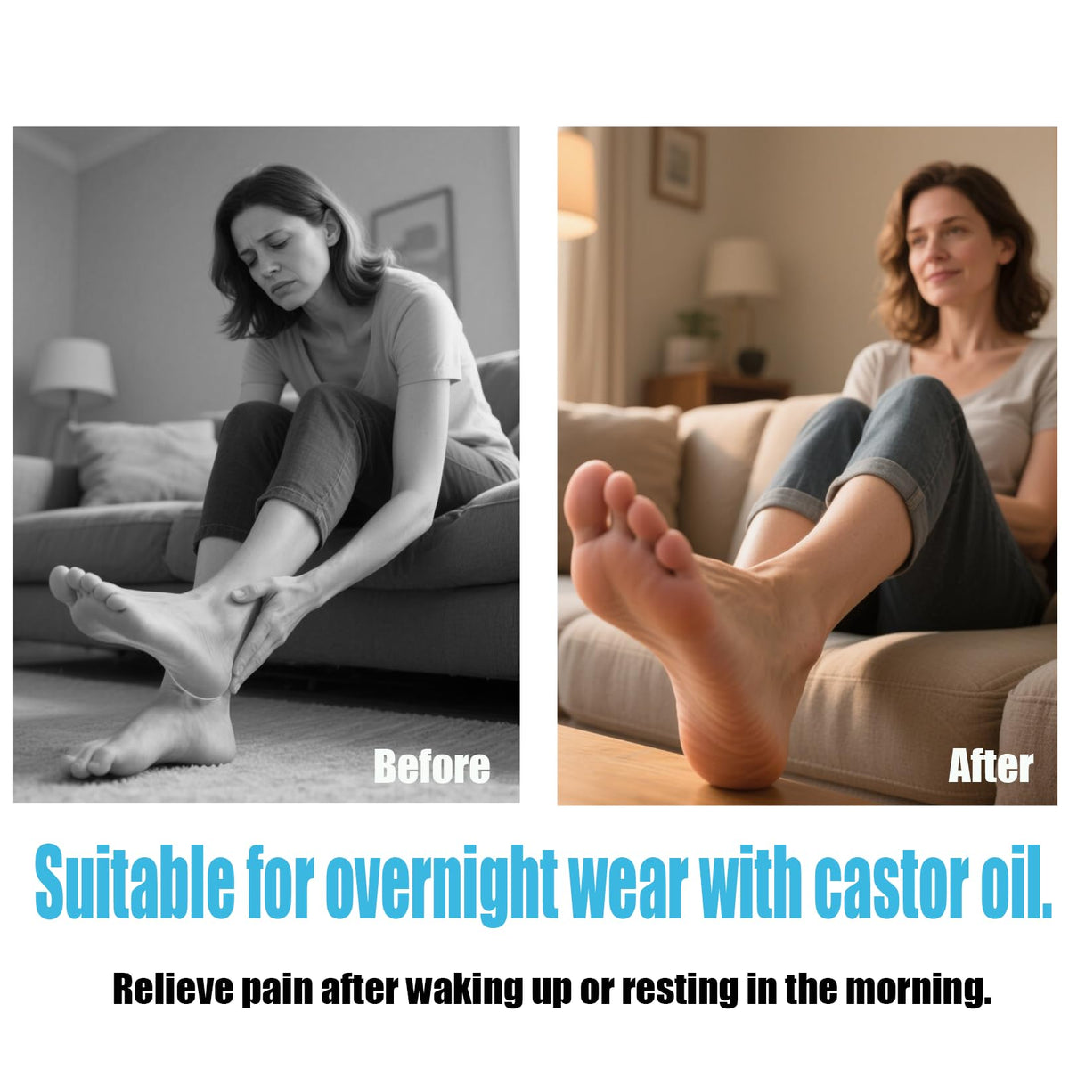 VDFZHL overnight foot care with gel heel section