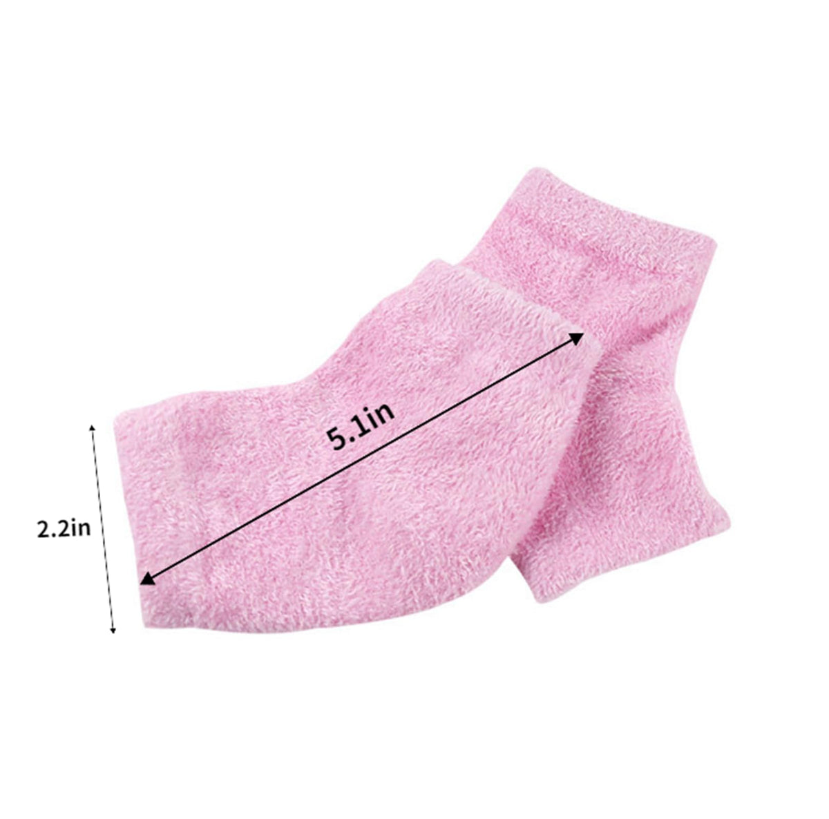 Pink two-pairs heel socks from VDFZHL designed for plantar care
