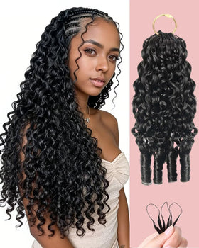 VDZ human crochet hair 18-inch Burmese curly for natural blend and protective styling.