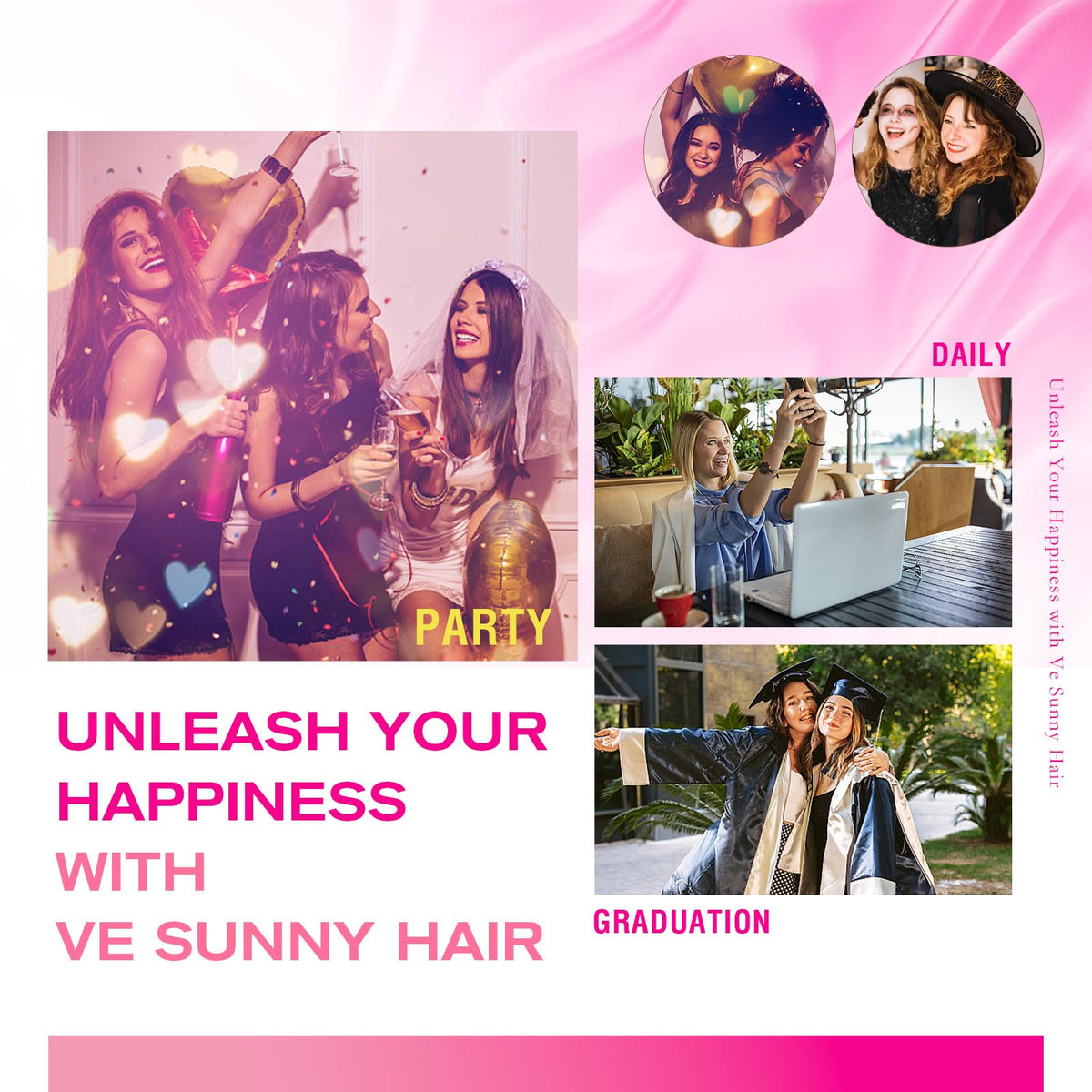 Ve Sunny platinum blonde clip-in extensions add volume for daily outfits