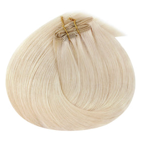 Ve Sunny platinum blonde clip-in extensions secure clips prevent slipping