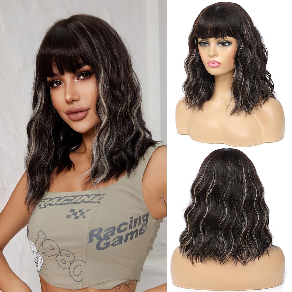 Veally bob wig cap structure with breathable mesh for comfort
