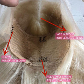 Veally Platinum Blonde wig soft silky texture emphasizes comfortable wear and natural movement