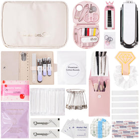 VEAPILS wedding day emergency kit open in a bride bag for on-the-go touch-ups.
