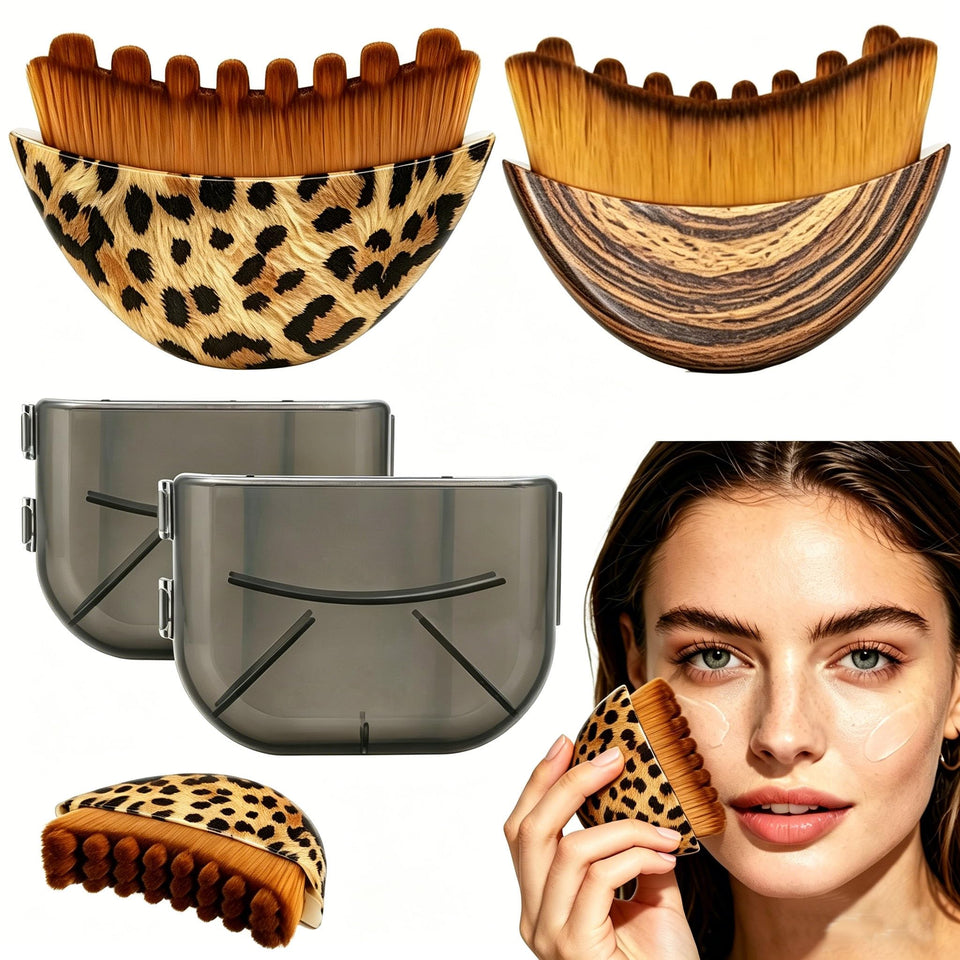 Vebixse lymphatic contour brush with ergonomic design for precise drainage of facial curves.