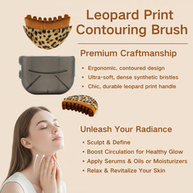 Compact travel-friendly design with leopard print handle.