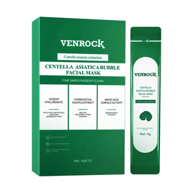 VEBROCK Centella bubble mask closeup showing micro-bubbles for cleansing