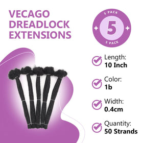 Vecago 10inch loc extensions pack view highlights full-head coverage potential.