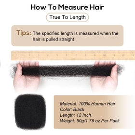 Vecago Afro Kinky Bulk Hair weaving setup, perfect for braiding and repair