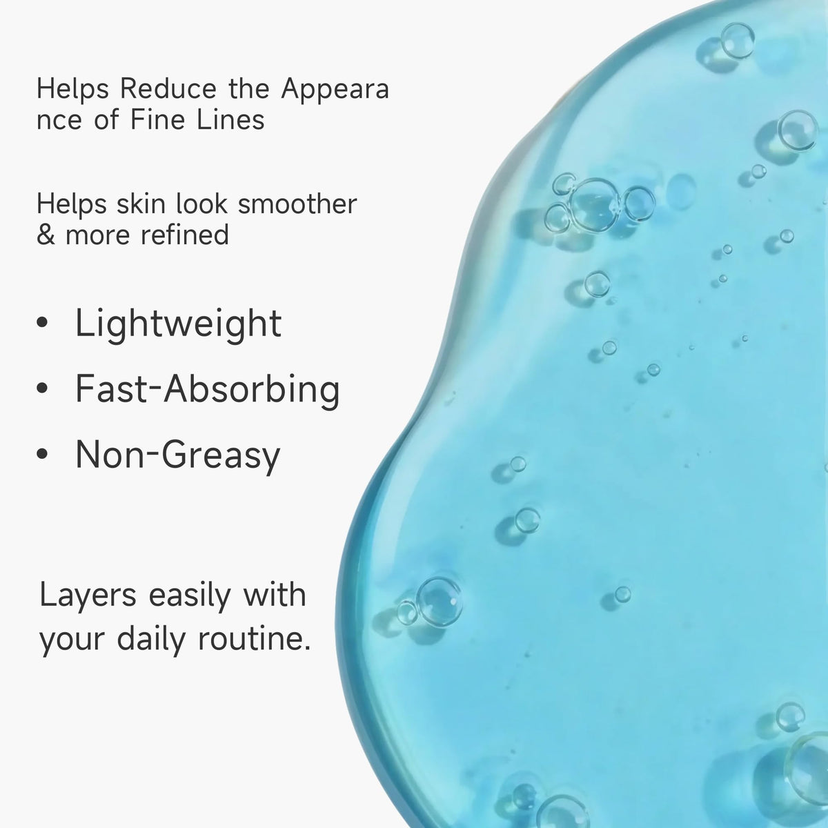 Texture of the serum on hand looks lightweight and non greasy