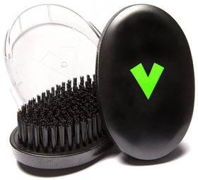 Veeta Superior Medium Wave Brush front view with curved handle for easy grip and defined waves.