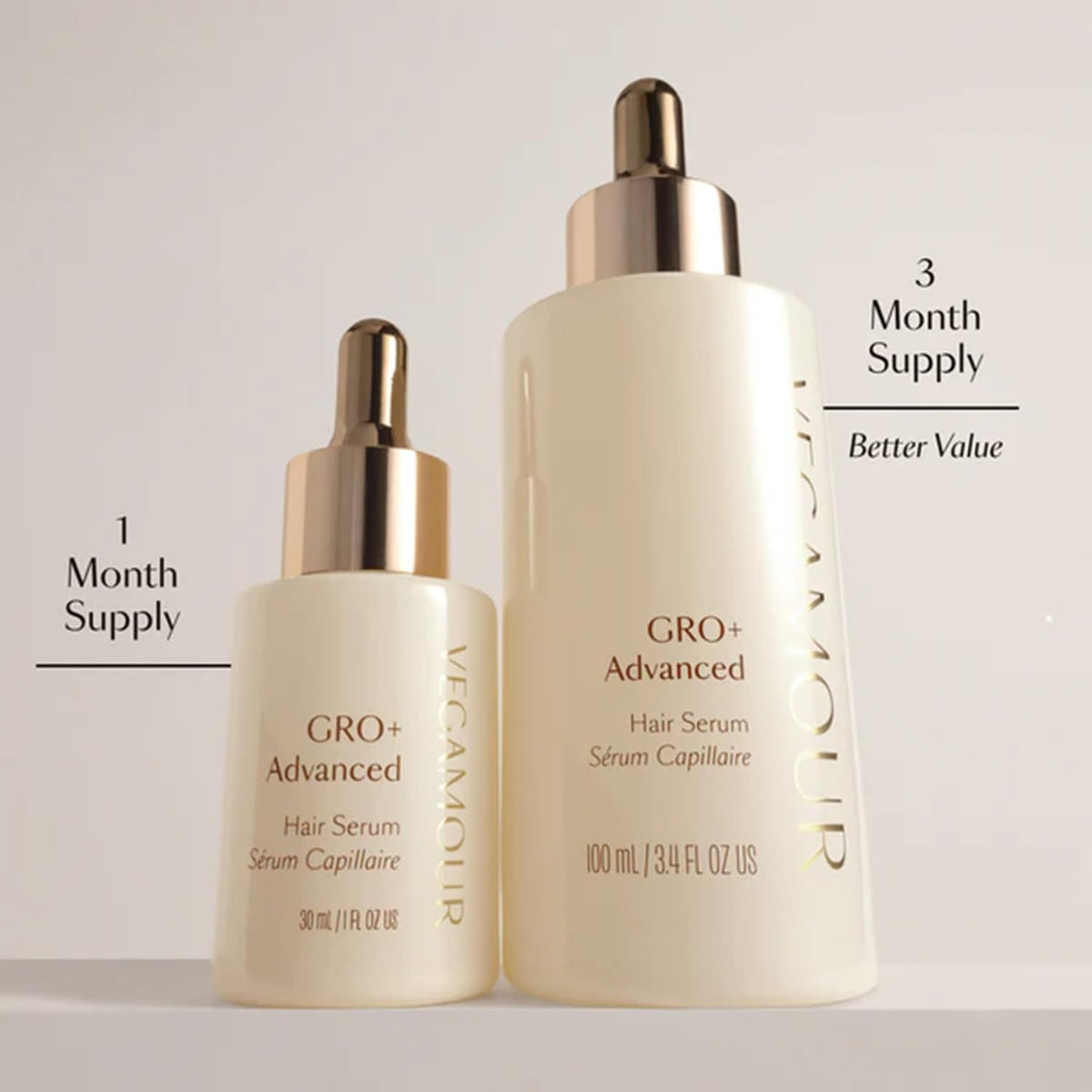 VEGAMOUR GRO+ Serum application closeup for precise dispersal on the scalp.