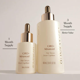 VEGAMOUR GRO+ Serum application closeup for precise dispersal on the scalp.