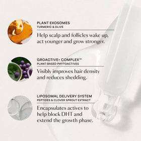 VEGAMOUR GRO+ Serum vegan cruelty-free badge highlights ethics.
