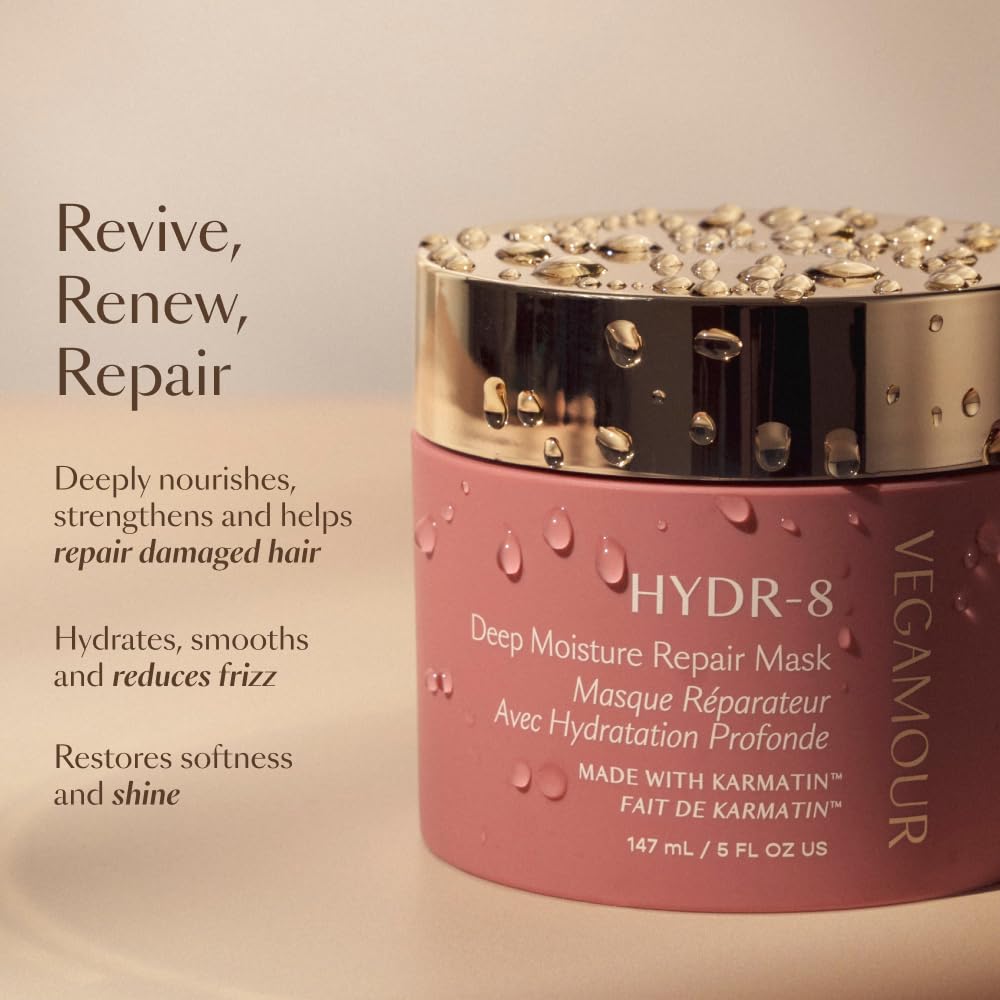 VEGAMOUR HYDR-8 hair texture close-up revealing softness and shine after use