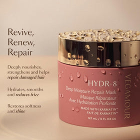 VEGAMOUR HYDR-8 hair texture close-up revealing softness and shine after use