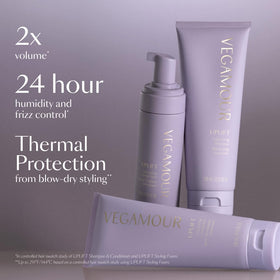 VEGAMOUR UPLIFT conditioner-lather demonstrates detangling