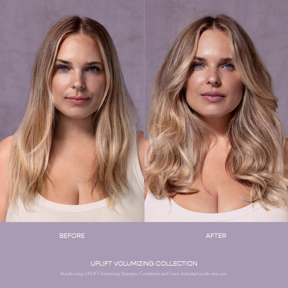 VEGAMOUR UPLIFT close-up shows smoothing and frizz control
