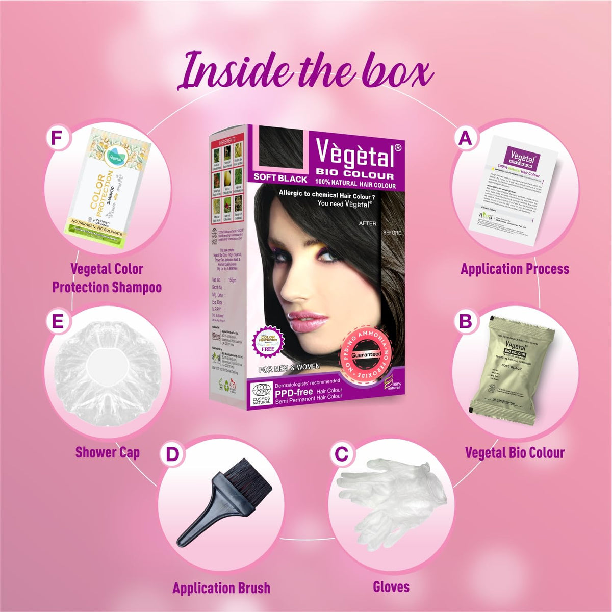 Vegetal Bio Colour Soft Black gloves for mess-free dyeing
