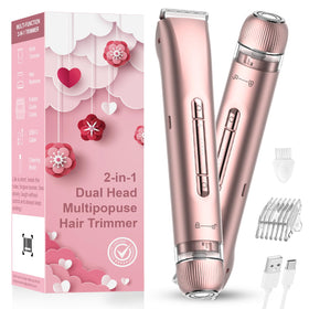 VEGITERIA dual-head bikini trimmer for versatile grooming and shaping.